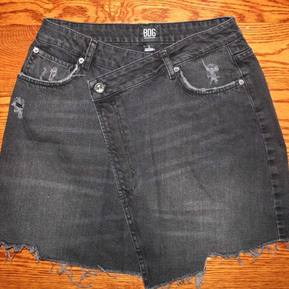 Black Jean Skirt